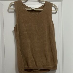 Coldwater Creek Tan Sleeveless Knit Top